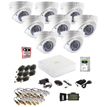 ZESTAW MONITORINGU HIKVISION DS-7108HQHI-K1 + 8x DS-2CE56D0T-VFIR3E 2MPX 2.8-12mm IR40 2TB
